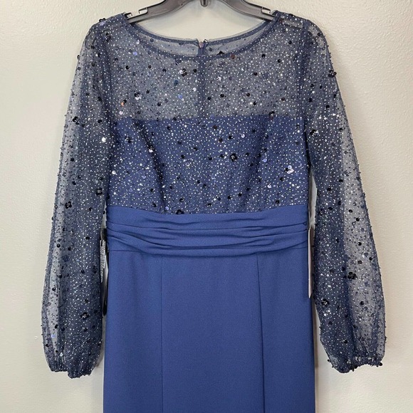 JS Collections Navy Blue Sequin Dress - Picture 3 of 16